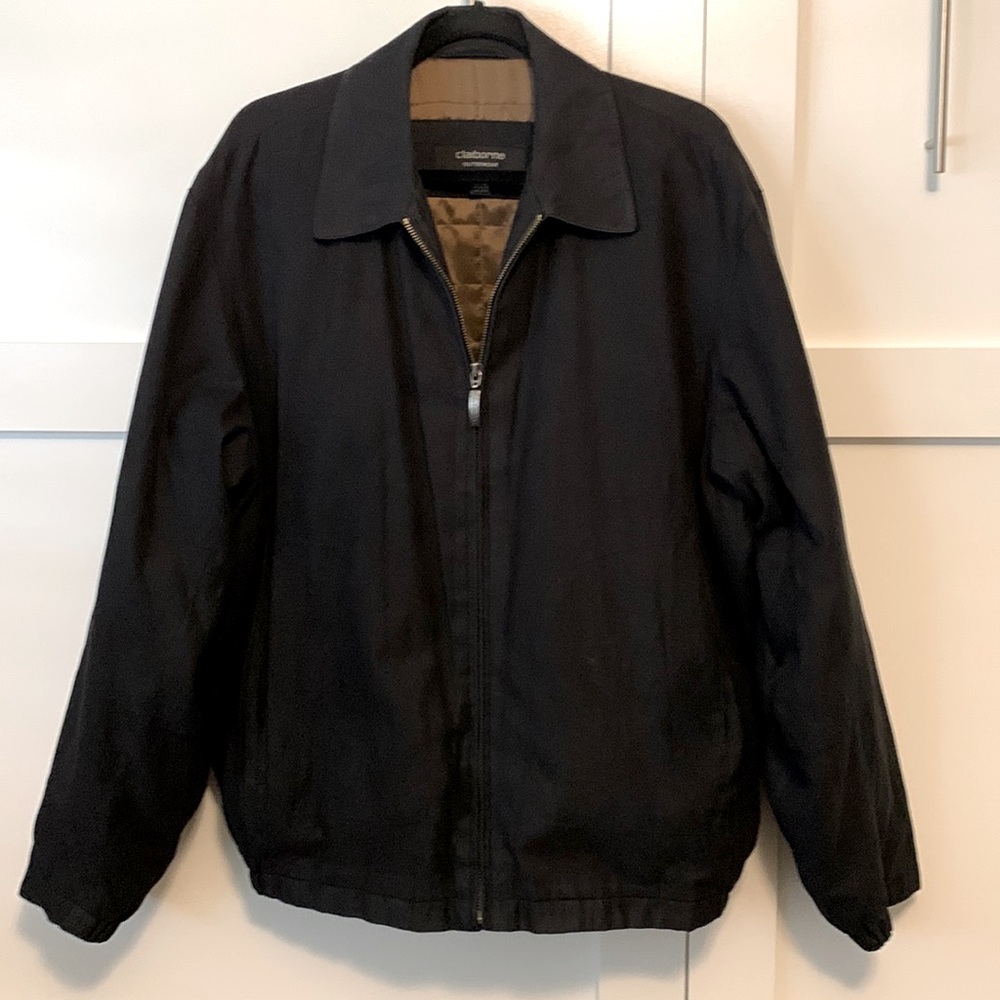 Claiborne Black Bomber Jacket